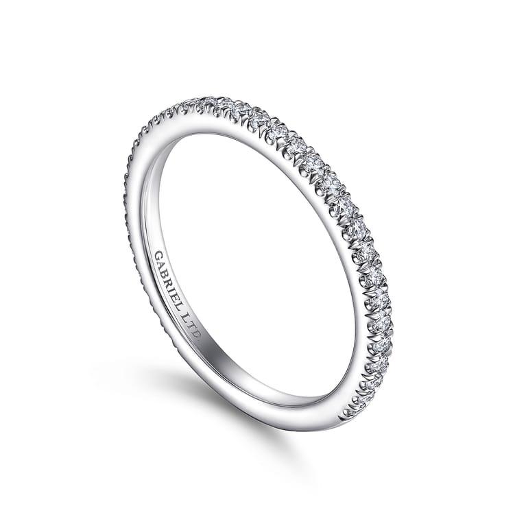 14K White Gold Matching Wedding Band - 0.28 ct - Shot 3