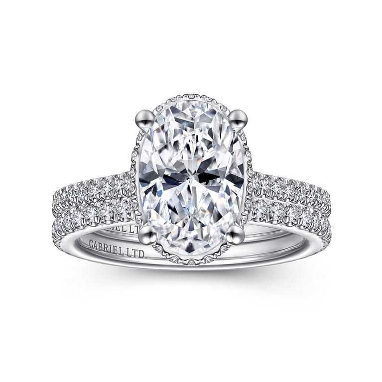14K White Gold Matching Wedding Band - 0.28 ct - Shot 4