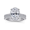 14K White Gold Matching Wedding Band - 0.28 ct