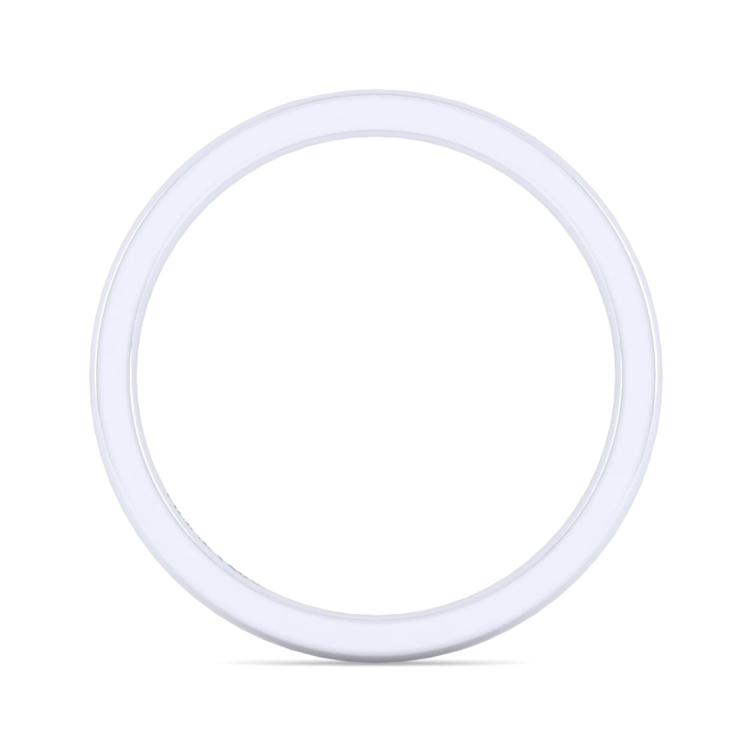 14K White Gold Matching Wedding Band - Shot 2