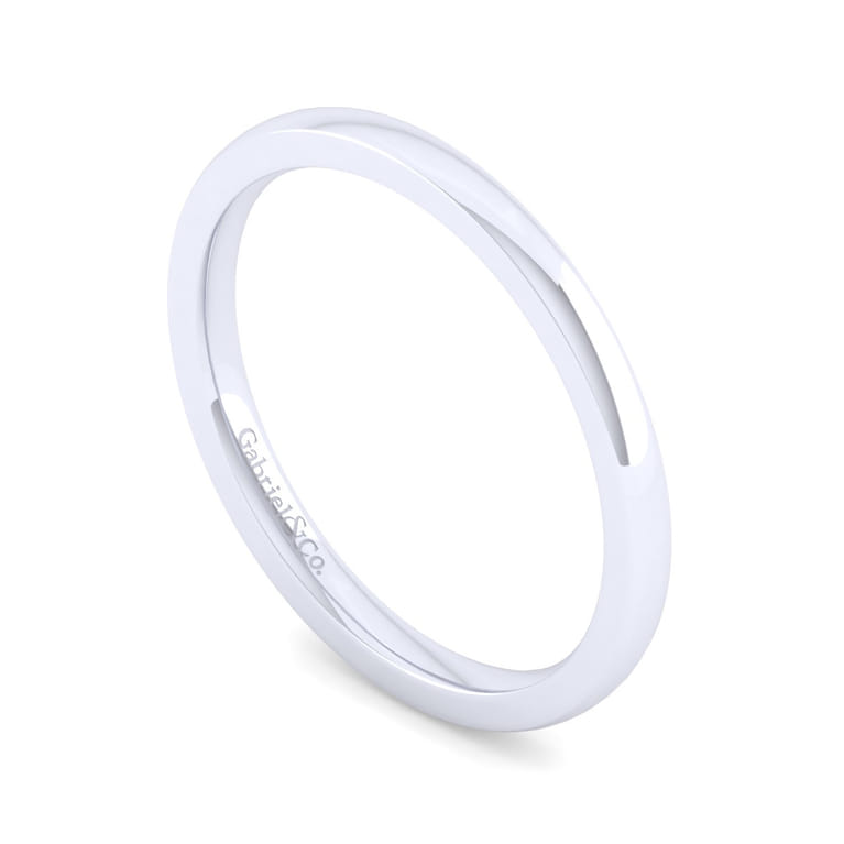 14K White Gold Matching Wedding Band - Shot 3