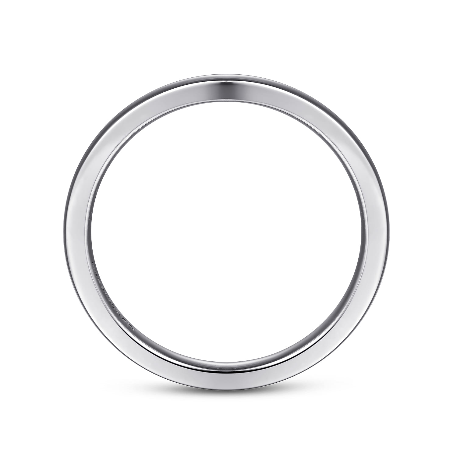 14K White Gold Matching Wedding Band - Shot 2