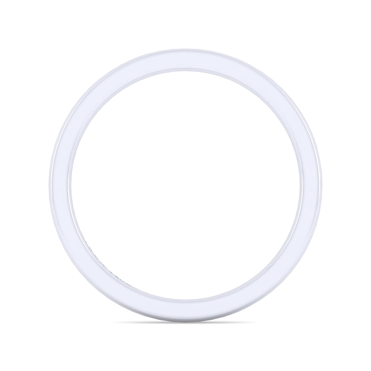 14K White Gold Matching Wedding Band - Shot 2