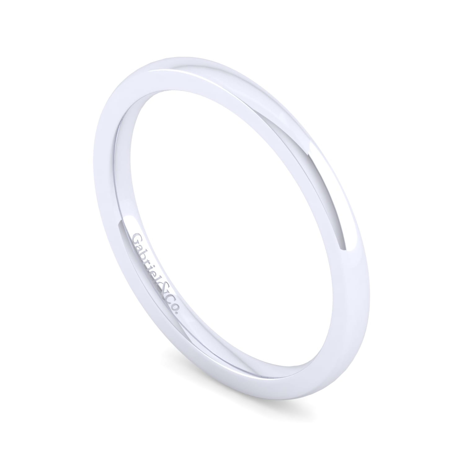 14K White Gold Matching Wedding Band - Shot 3