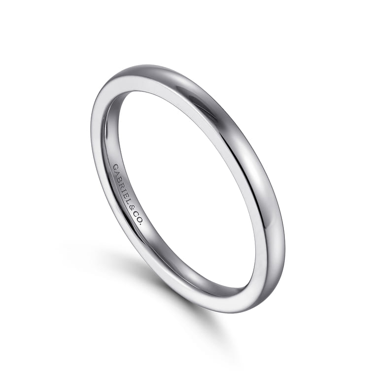 14K White Gold Matching Wedding Band - Shot 3