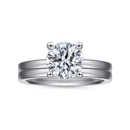 14K White Gold Matching Wedding Band