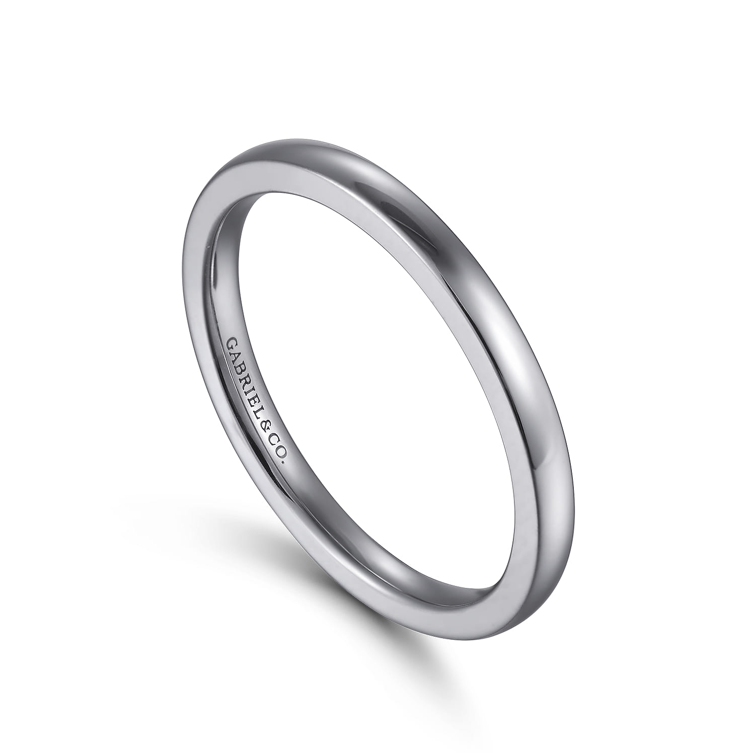 14K White Gold Matching Wedding Band - Shot 3