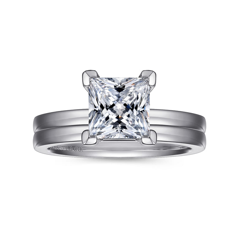 14K White Gold Matching Wedding Band - Shot 4
