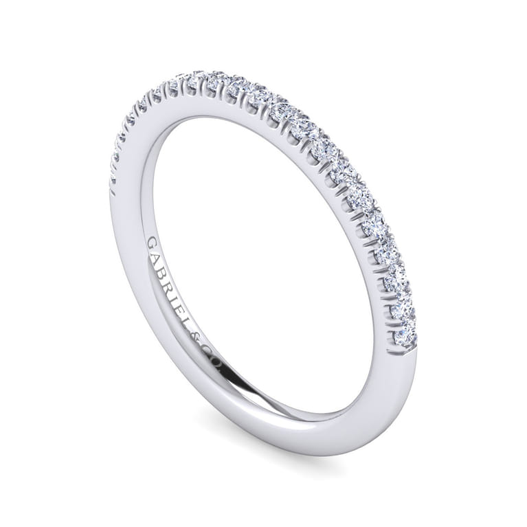 14K White Gold Matching Wedding Band - 0.22 ct - Shot 3