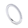 14K White Gold Matching Wedding Band - 0.22 ct