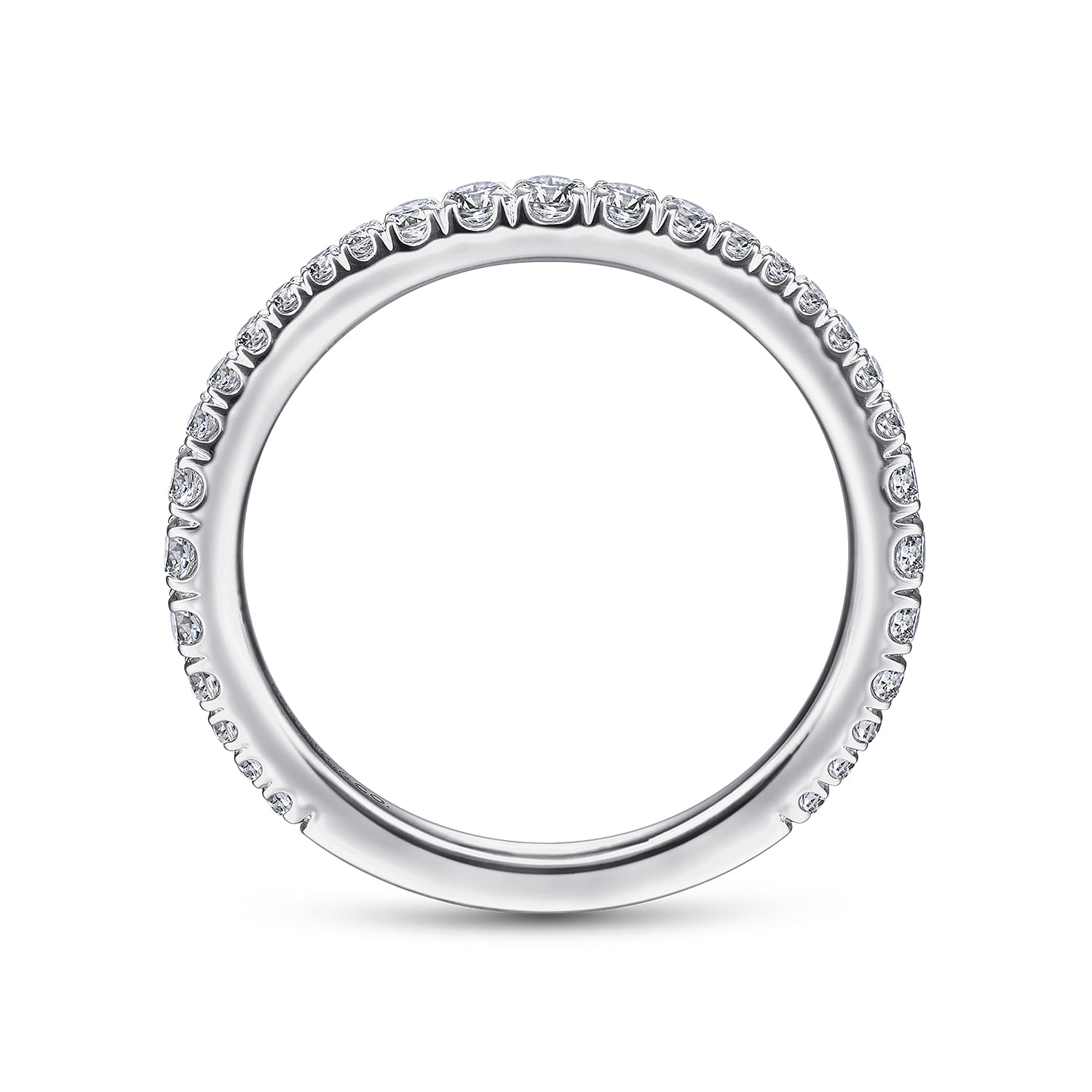 14K White Gold Matching Wedding Band - 0.45 ct - Shot 2