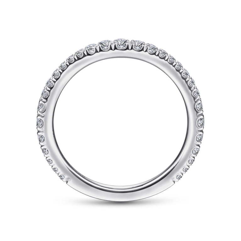 14K White Gold Matching Wedding Band - 0.45 ct - Shot 2