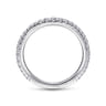 14K White Gold Matching Wedding Band - 0.45 ct