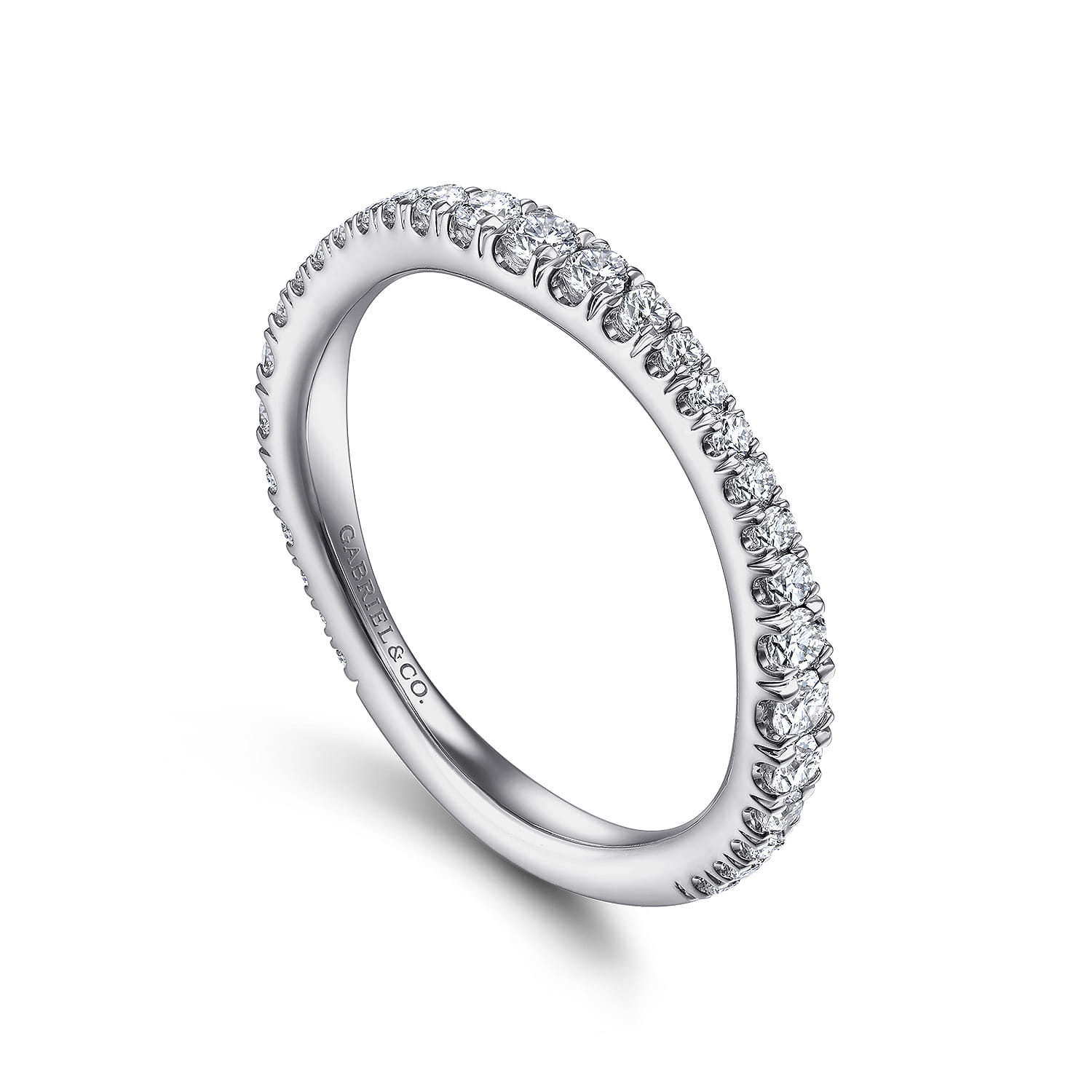 14K White Gold Matching Wedding Band - 0.45 ct - Shot 3