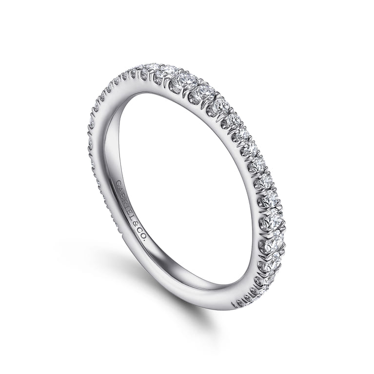 14K White Gold Matching Wedding Band - 0.45 ct - Shot 3