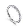 14K White Gold Matching Wedding Band - 0.45 ct