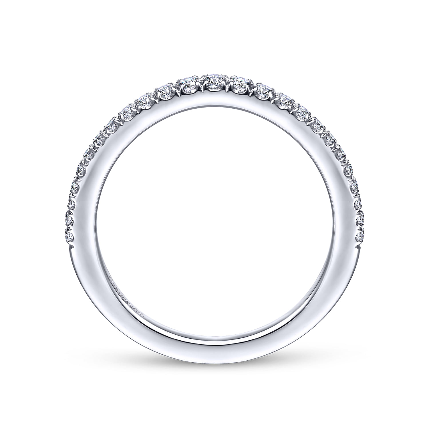 14K White Gold Matching Wedding Band - 0.21 ct - Shot 2