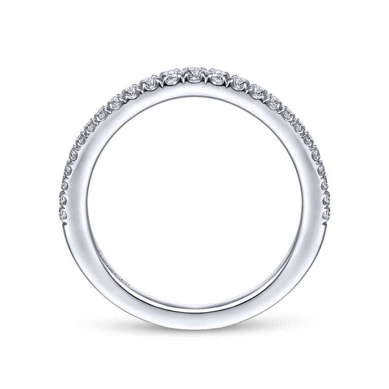 14K White Gold Matching Wedding Band - 0.21 ct - Shot 2