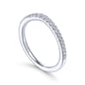 14K White Gold Matching Wedding Band - 0.21 ct