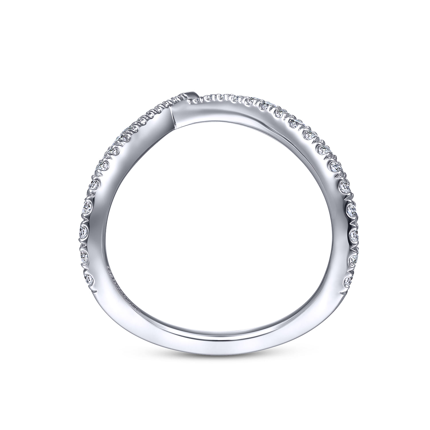 14K White Gold Matching Wedding Band - 0.39 ct - Shot 2