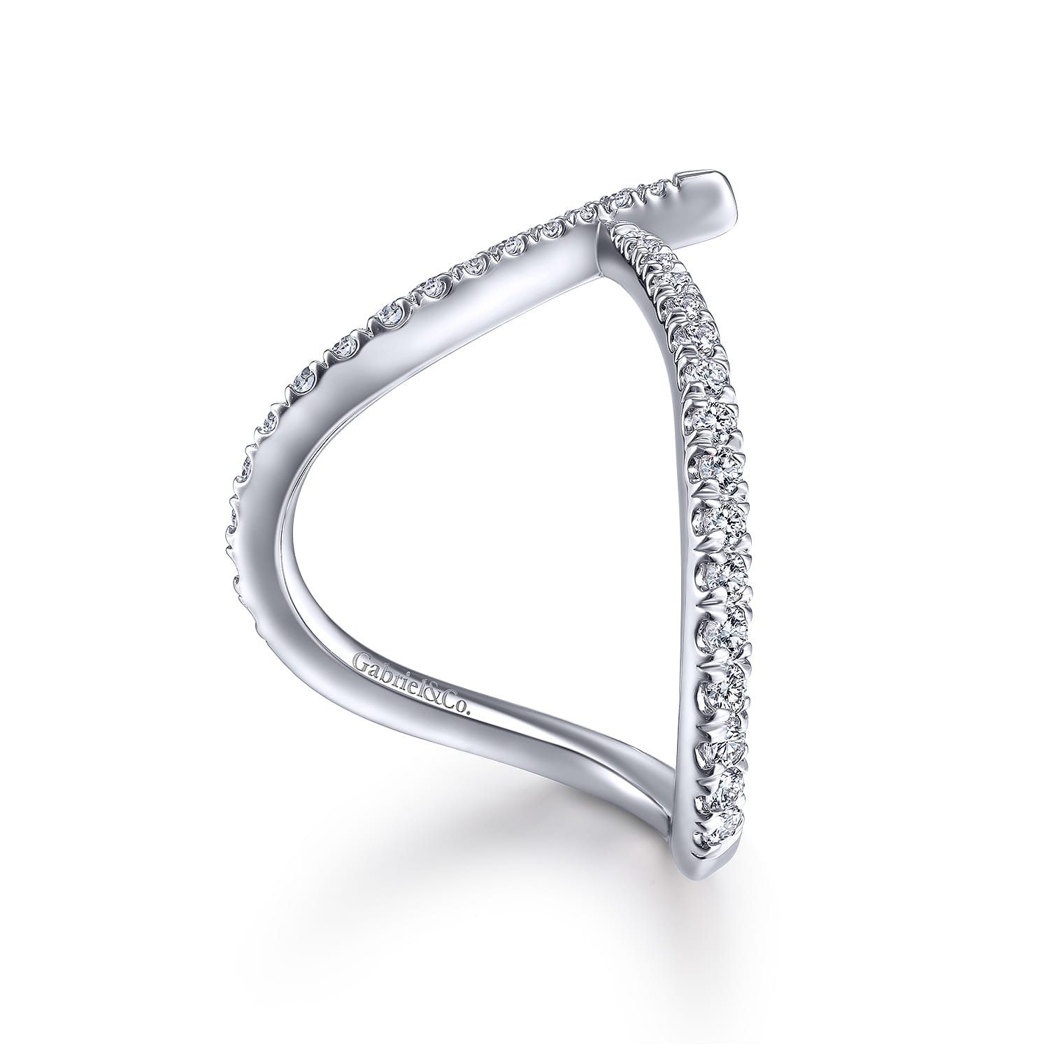 14K White Gold Matching Wedding Band - 0.39 ct - Shot 3
