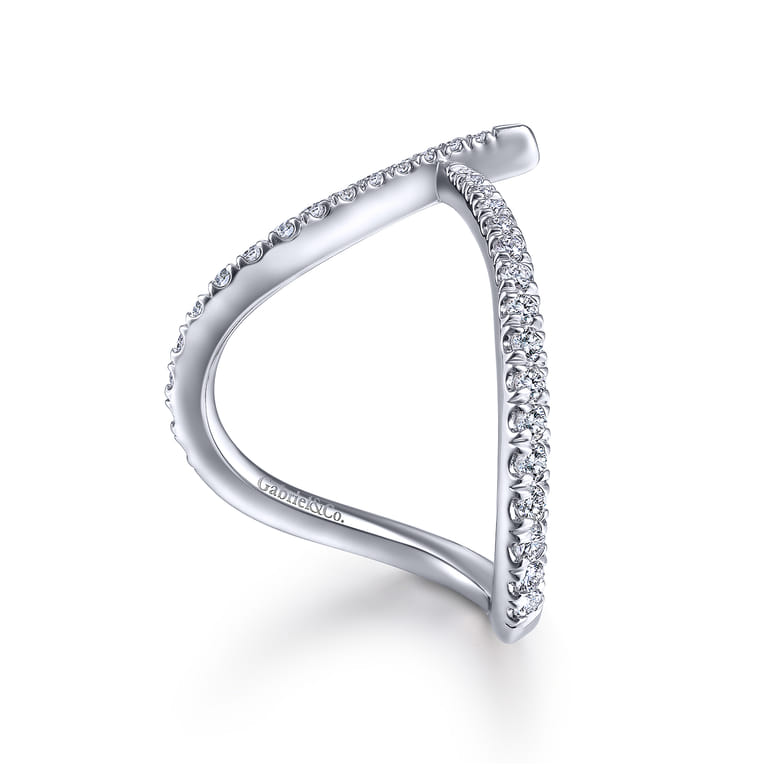 14K White Gold Matching Wedding Band - 0.39 ct - Shot 3
