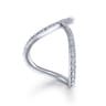 14K White Gold Matching Wedding Band - 0.39 ct
