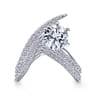 14K White Gold Matching Wedding Band - 0.39 ct