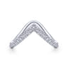 14K White Gold Matching Wedding Band - 0.42 ct