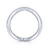 14K White Gold Matching Wedding Band - 0.42 ct