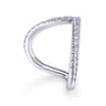 14K White Gold Matching Wedding Band - 0.42 ct