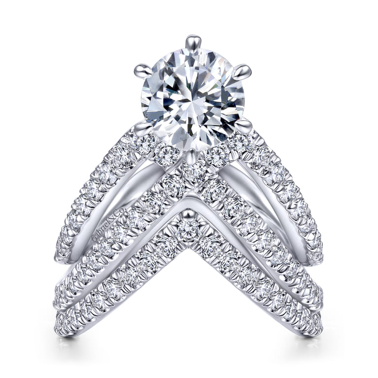 14K White Gold Matching Wedding Band - 0.42 ct - Shot 4