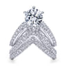 14K White Gold Matching Wedding Band - 0.42 ct
