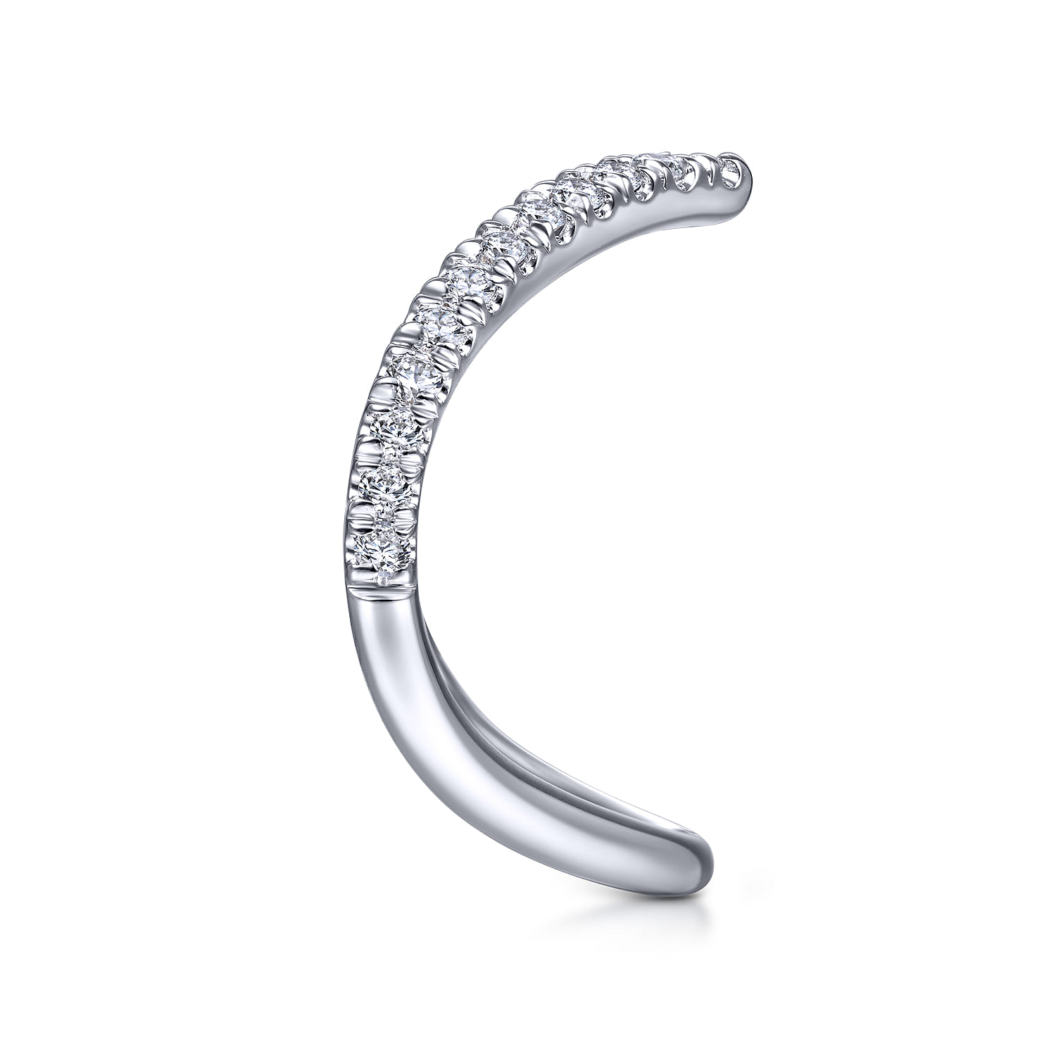 14K White Gold Matching Wedding Band - 0.42 ct - Shot 5