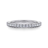 14K White Gold Matching Wedding Band - 0.3 ct