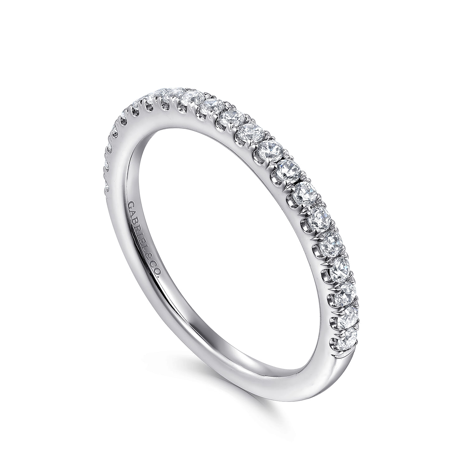 14K White Gold Matching Wedding Band - 0.3 ct - Shot 3
