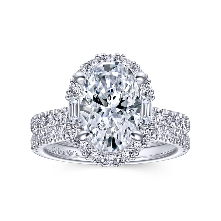 14K White Gold Matching Wedding Band - 0.3 ct - Shot 4