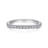 14K White Gold Matching Wedding Band - 0.25 ct