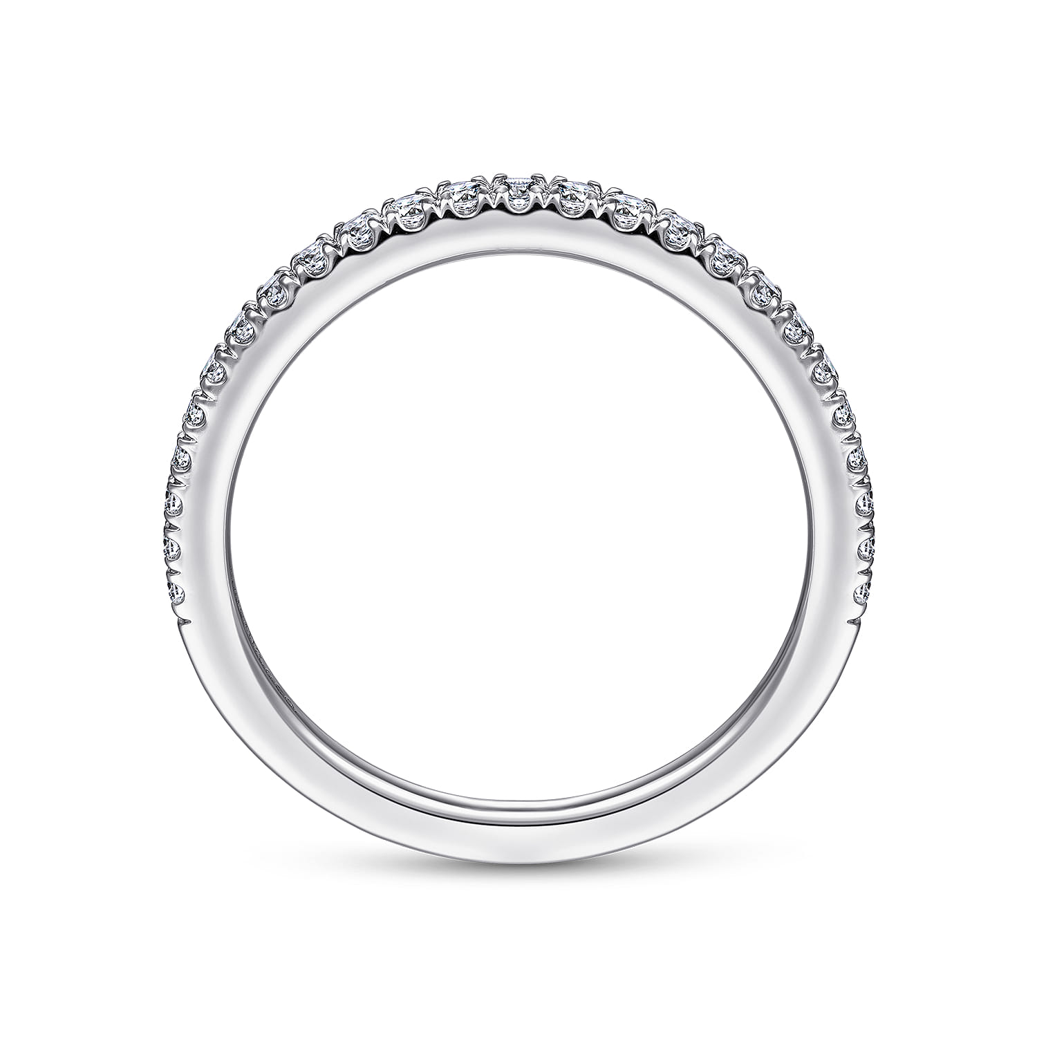 14K White Gold Matching Wedding Band - 0.25 ct - Shot 2