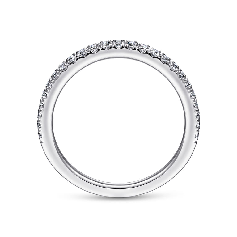 14K White Gold Matching Wedding Band - 0.25 ct - Shot 2