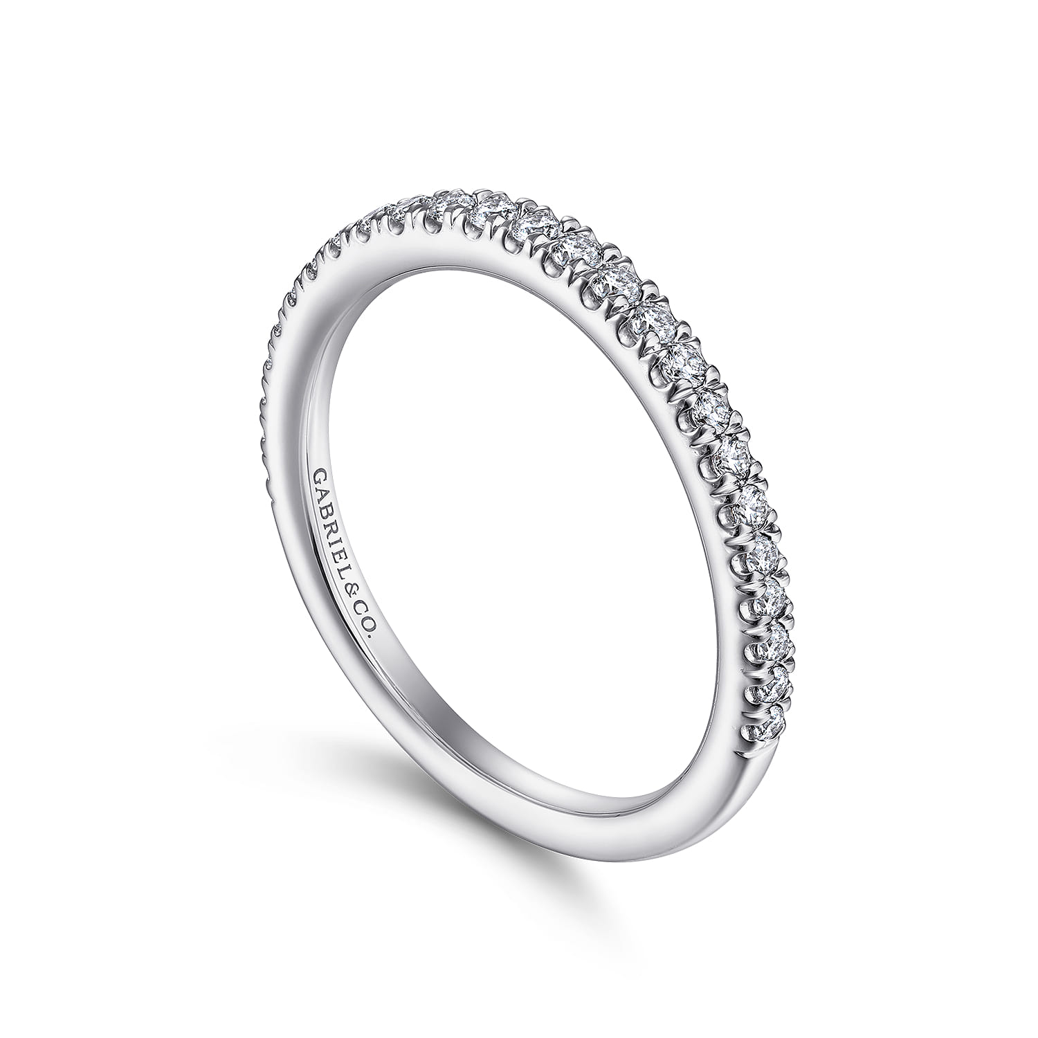 14K White Gold Matching Wedding Band - 0.25 ct - Shot 3