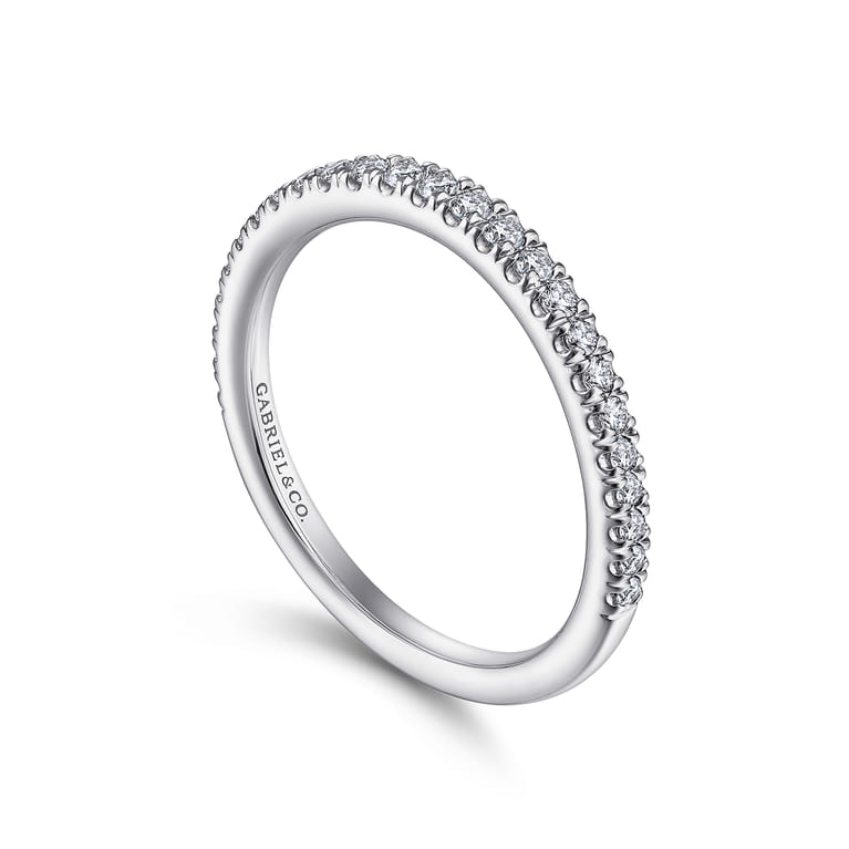 14K White Gold Matching Wedding Band - 0.25 ct - Shot 3