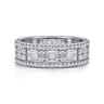 14K White Gold Matching Wedding Band - 1.5 ct