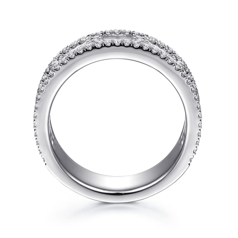 14K White Gold Matching Wedding Band - 1.5 ct - Shot 2