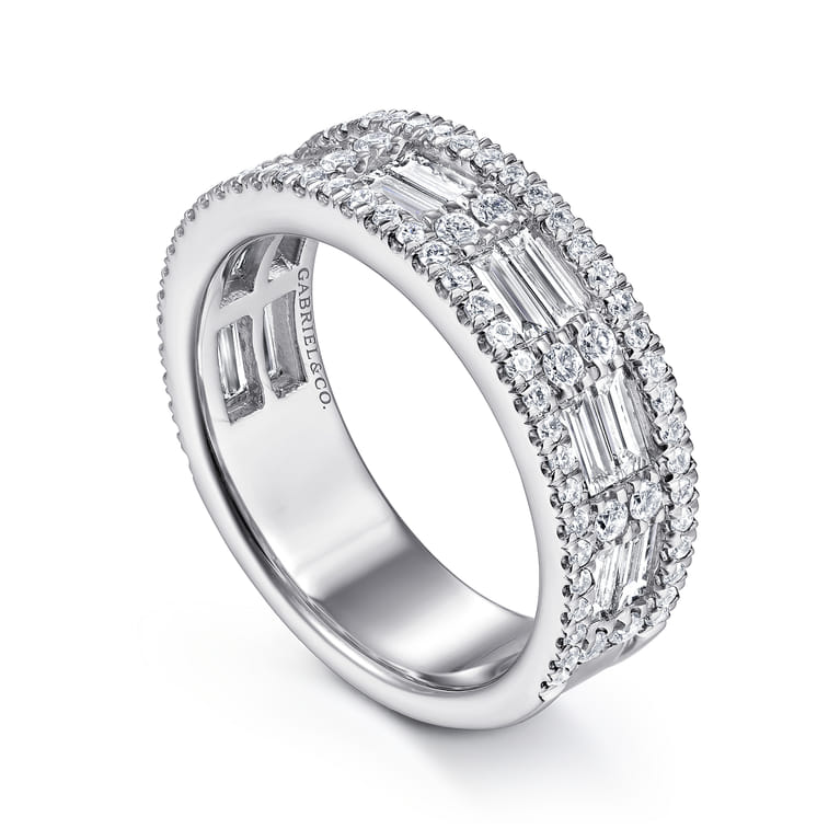 14K White Gold Matching Wedding Band - 1.5 ct - Shot 3