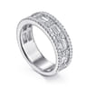 14K White Gold Matching Wedding Band - 1.5 ct