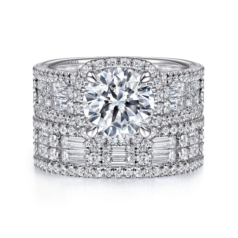 14K White Gold Matching Wedding Band - 1.5 ct - Shot 4