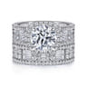 14K White Gold Matching Wedding Band - 1.5 ct