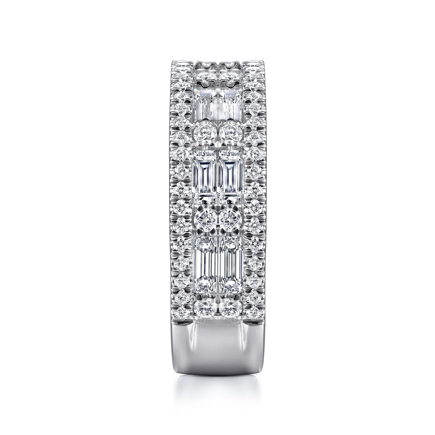 14K White Gold Matching Wedding Band - 1.5 ct - Shot 5