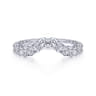 14K White Gold Matching Wedding Band - 0.75 ct